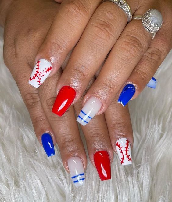French Tip Baseball Stitching Coffin Nails French Tip Baseball Stitching Coffin Nails — Baseball Nails 2027