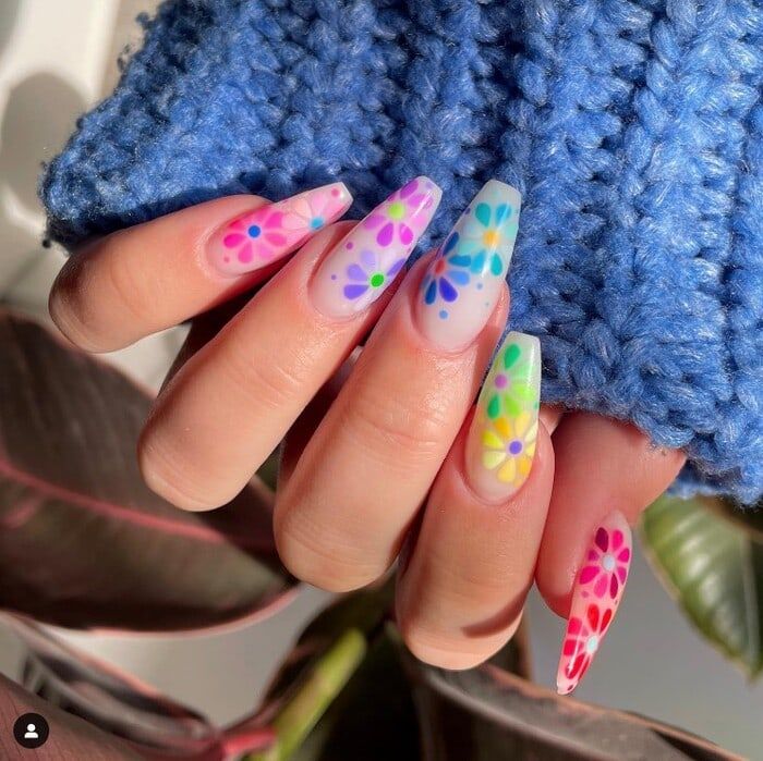Glossy Visual Idea Glossy Visual Idea — Floral Coffin Nails 2027