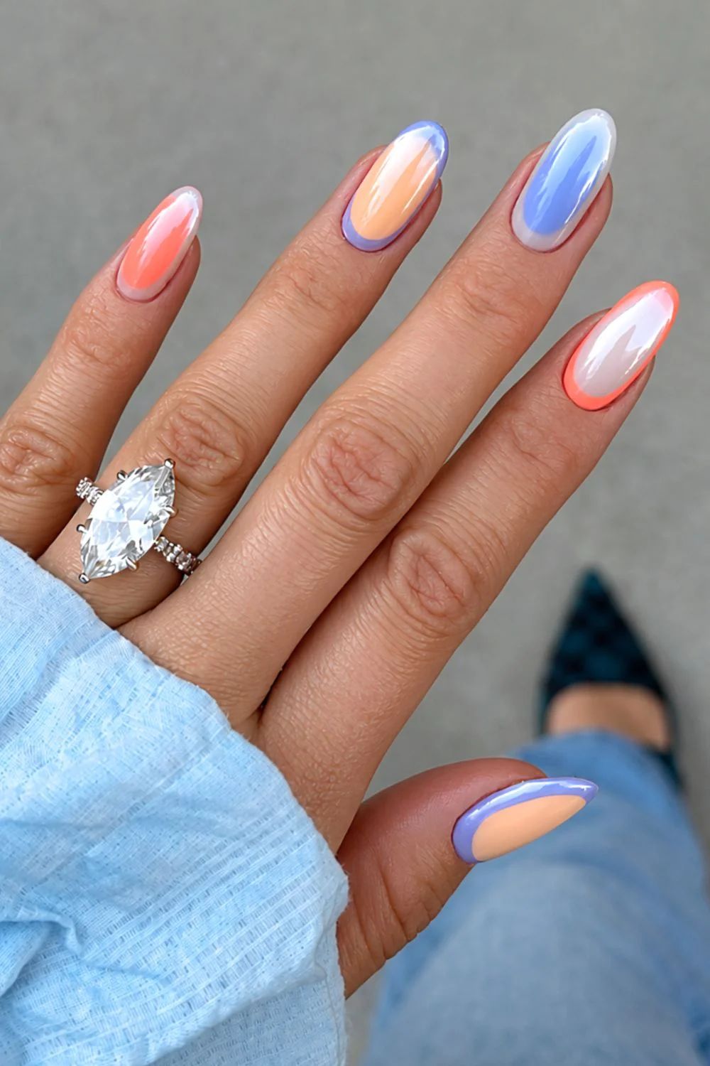 Peach Lavender Blue Chrome Aura Peach Lavender Blue Chrome Aura — Pearl Aura Nails 2027