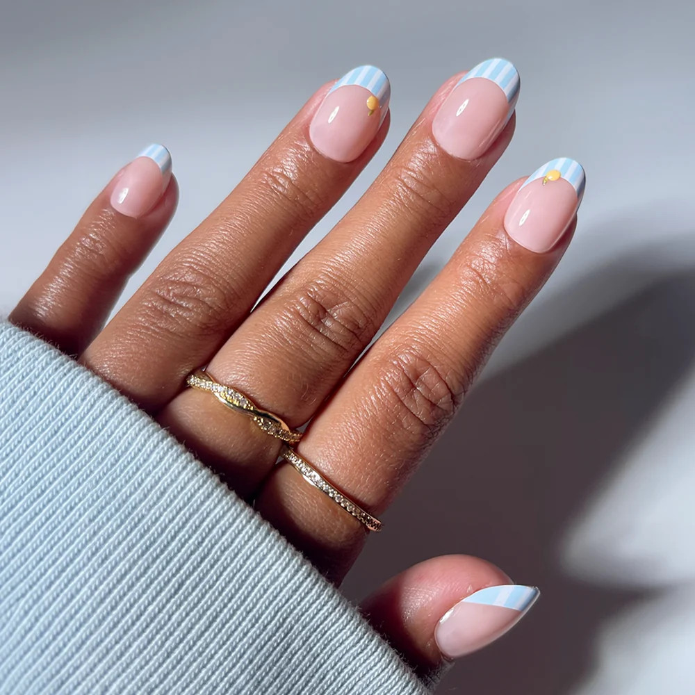 Milky White with White Micro French Milky White with White Micro French — Short Micro French Tip Nails 2027