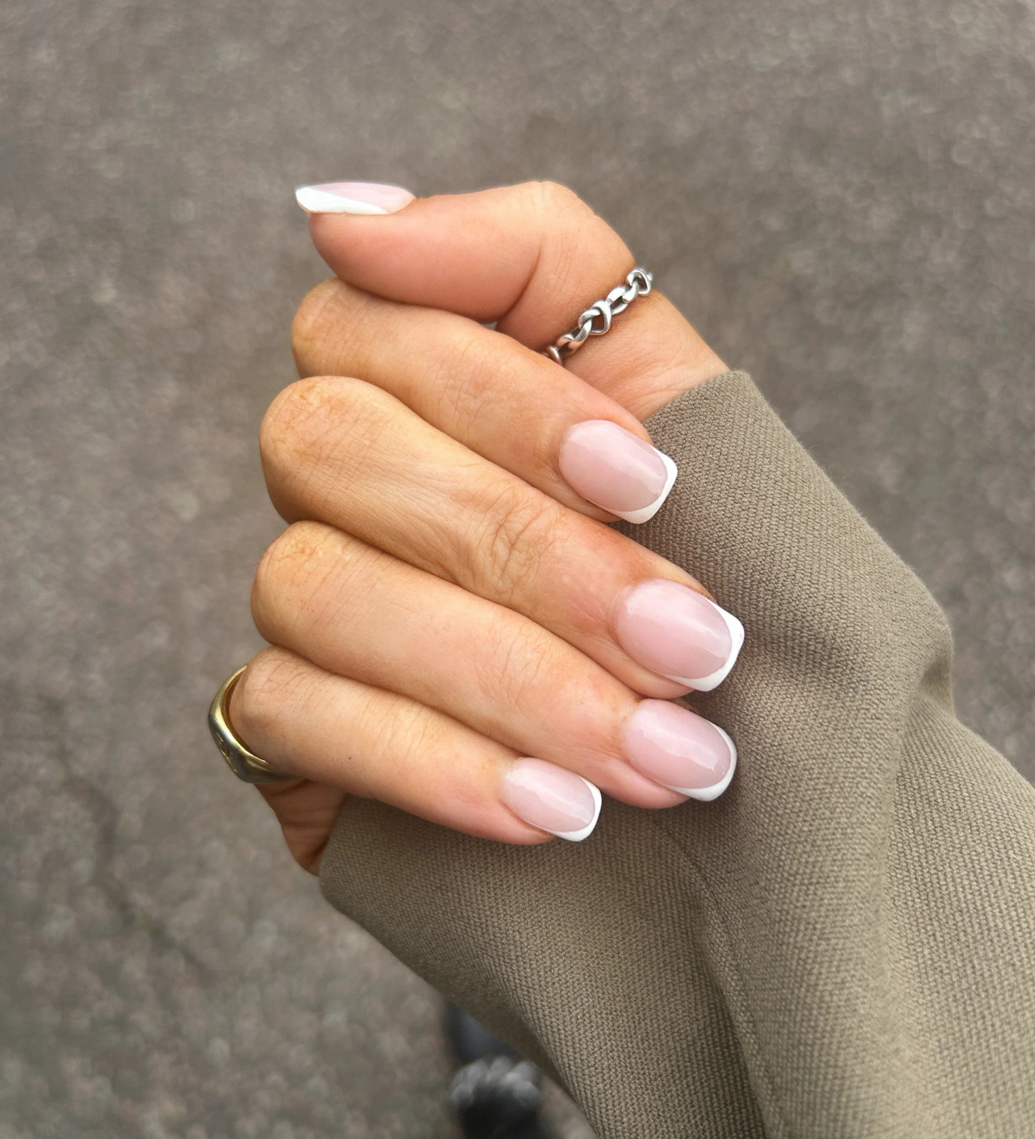 Precisely Applied White French Tips Square Precisely Applied White French Tips Square — French Tip Nails 2027 for Short Nail Beds