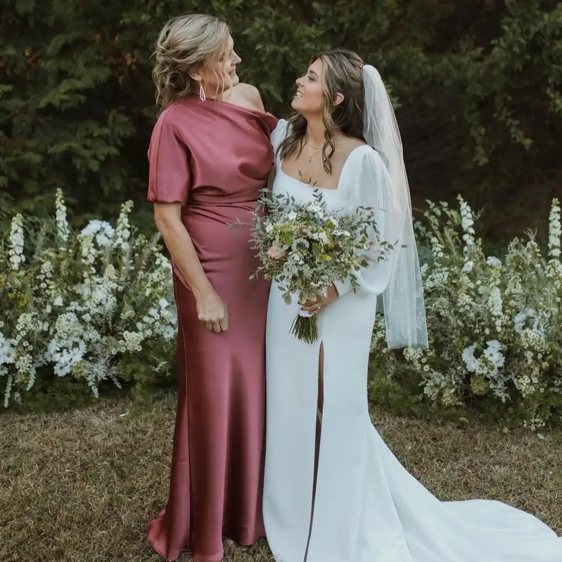 Elegant Rose Gold Satin One-Shoulder Dress Elegant Rose Gold Satin One-Shoulder Dress — Grandmother of the Bride Outfits 2027