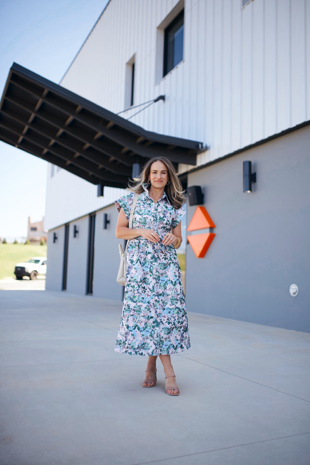Floral A-Line Midi Dress for Daytime Events Floral A-Line Midi Dress for Daytime Events — Outfits 2027 for Mom Bod