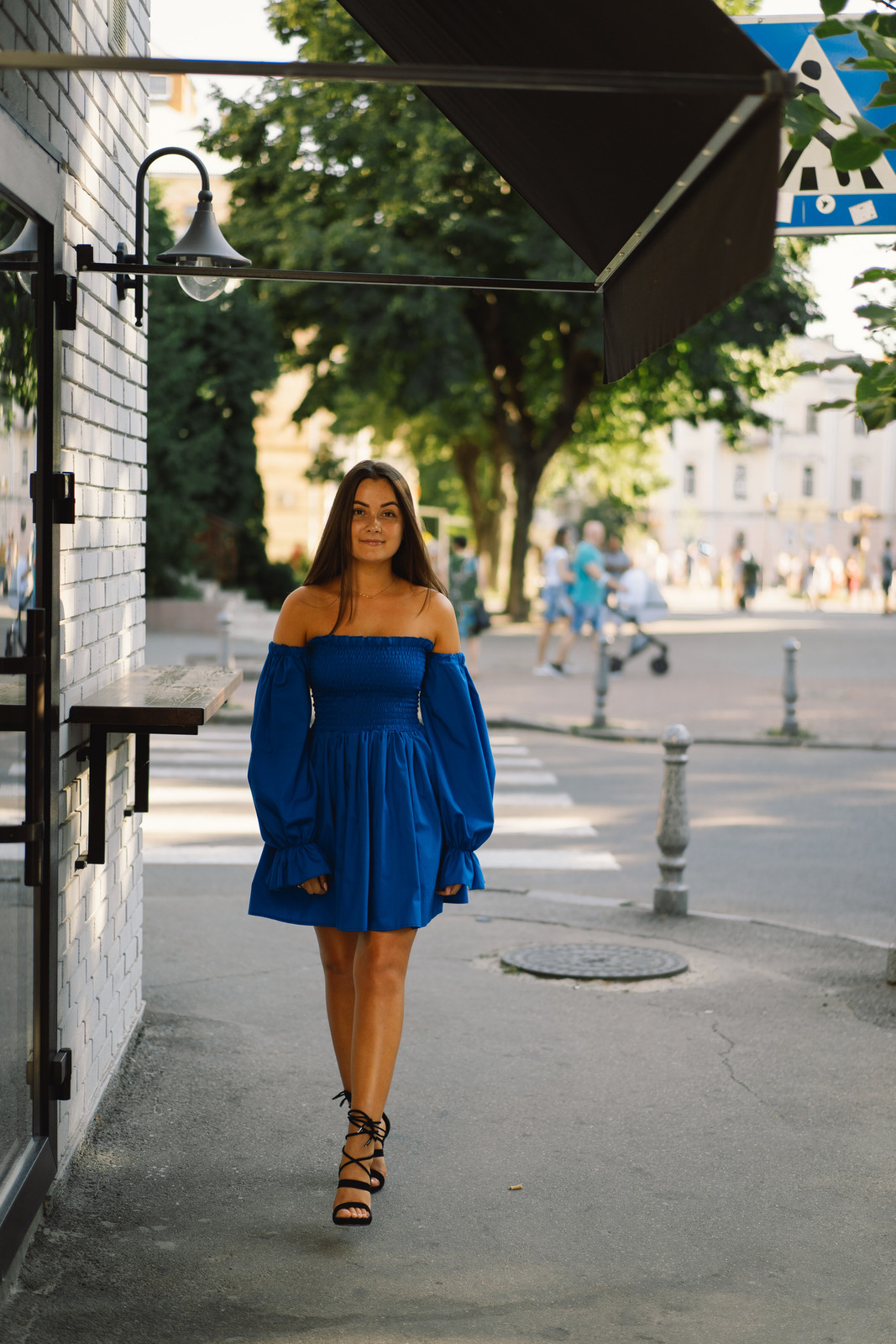 Off-the-Shoulder Dress with Voluminous Sleeves Off-the-Shoulder Dress with Voluminous Sleeves — Graduation Ceremony Outfits 2027