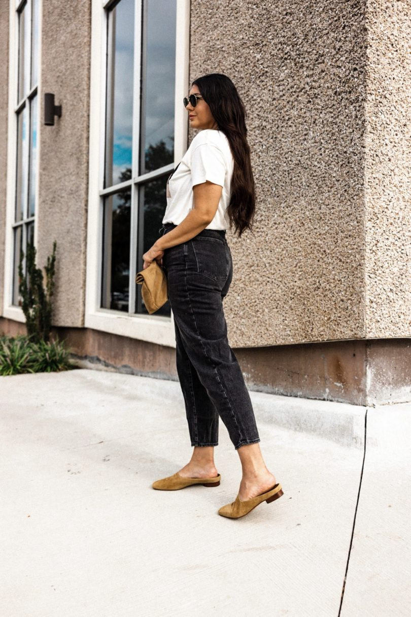 Black Wash Straight Leg Jeans with a White Graphic Tee — Straight Leg Jeans Outfits 2027 with Graphic Tee