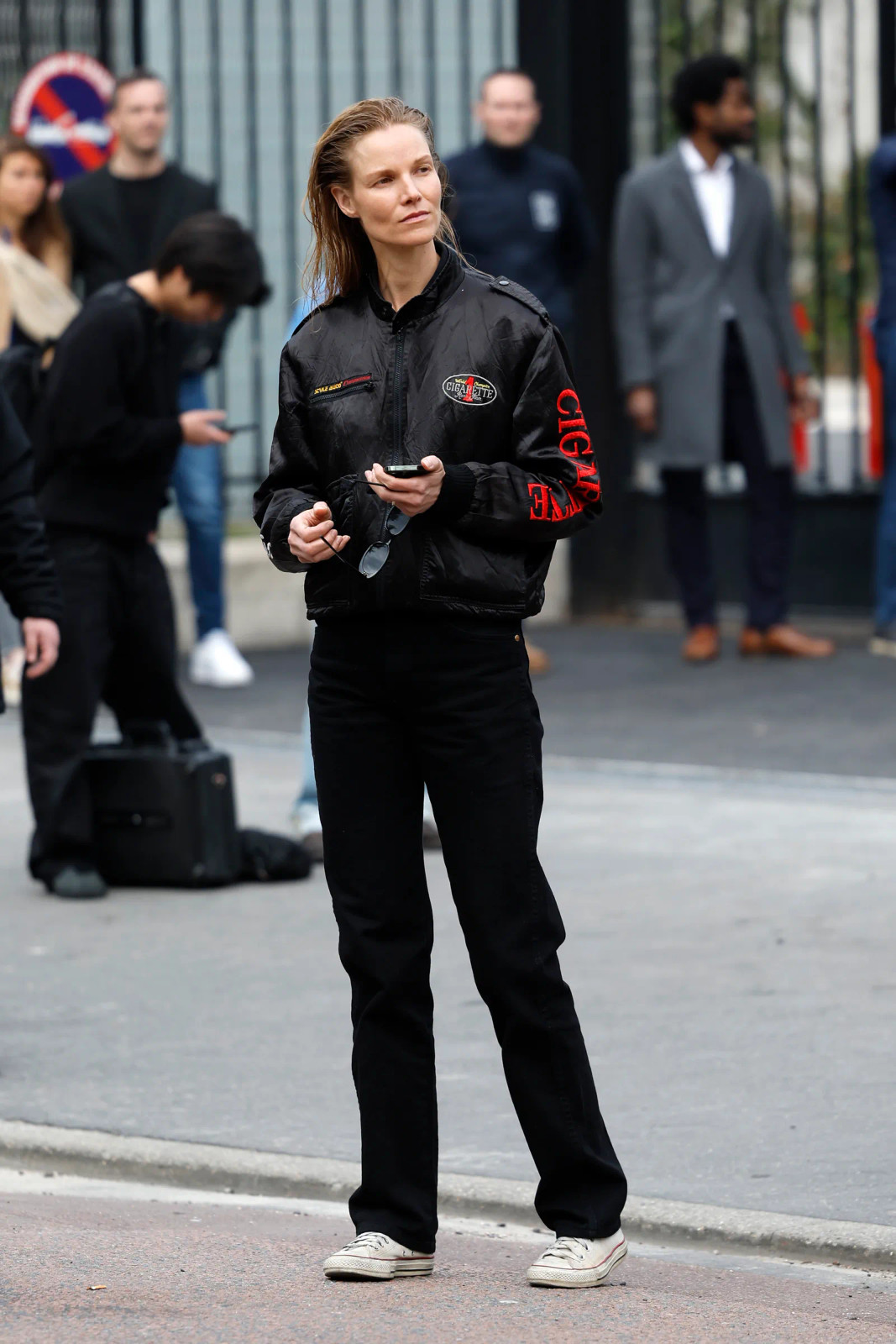 White Low-Top Sneakers Outfit Idea — Bootcut Jeans Outfits 2027 with Converse