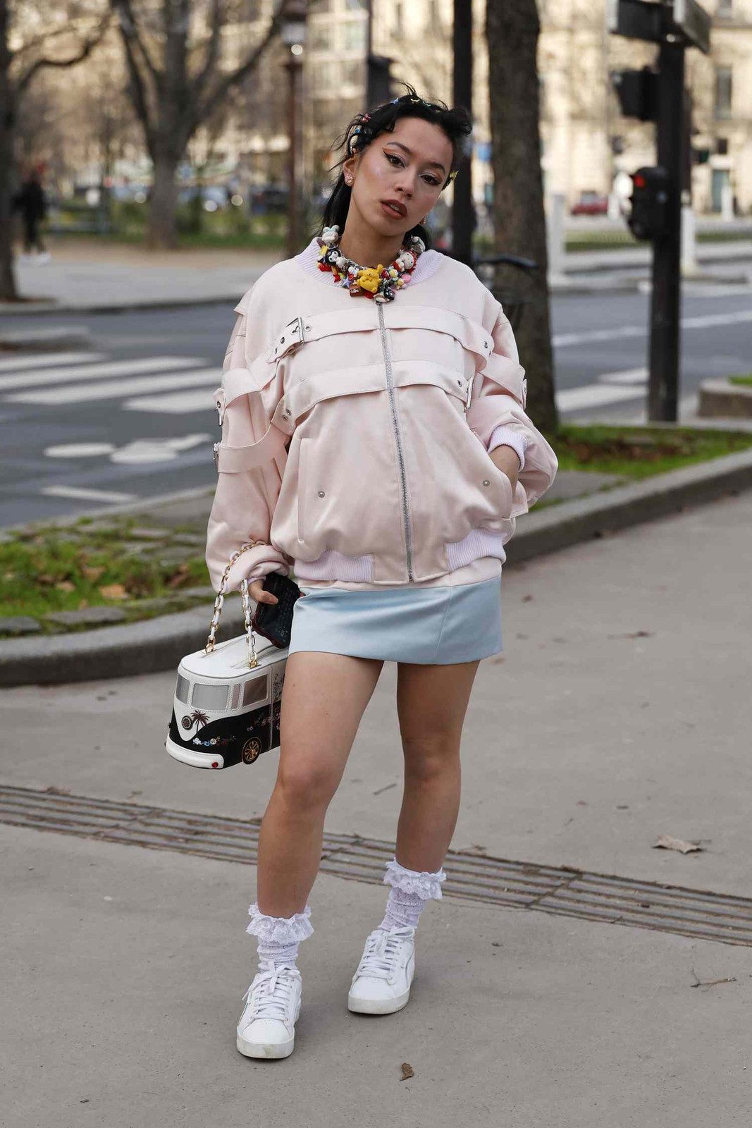Ruffled Ankle Socks with Sneakers and a Bomber Jacket for an Athleisure Twist Ruffled Ankle Socks with Sneakers and a Bomber Jacket for an Athleisure Twist — Coquette Socks Outfits 2027