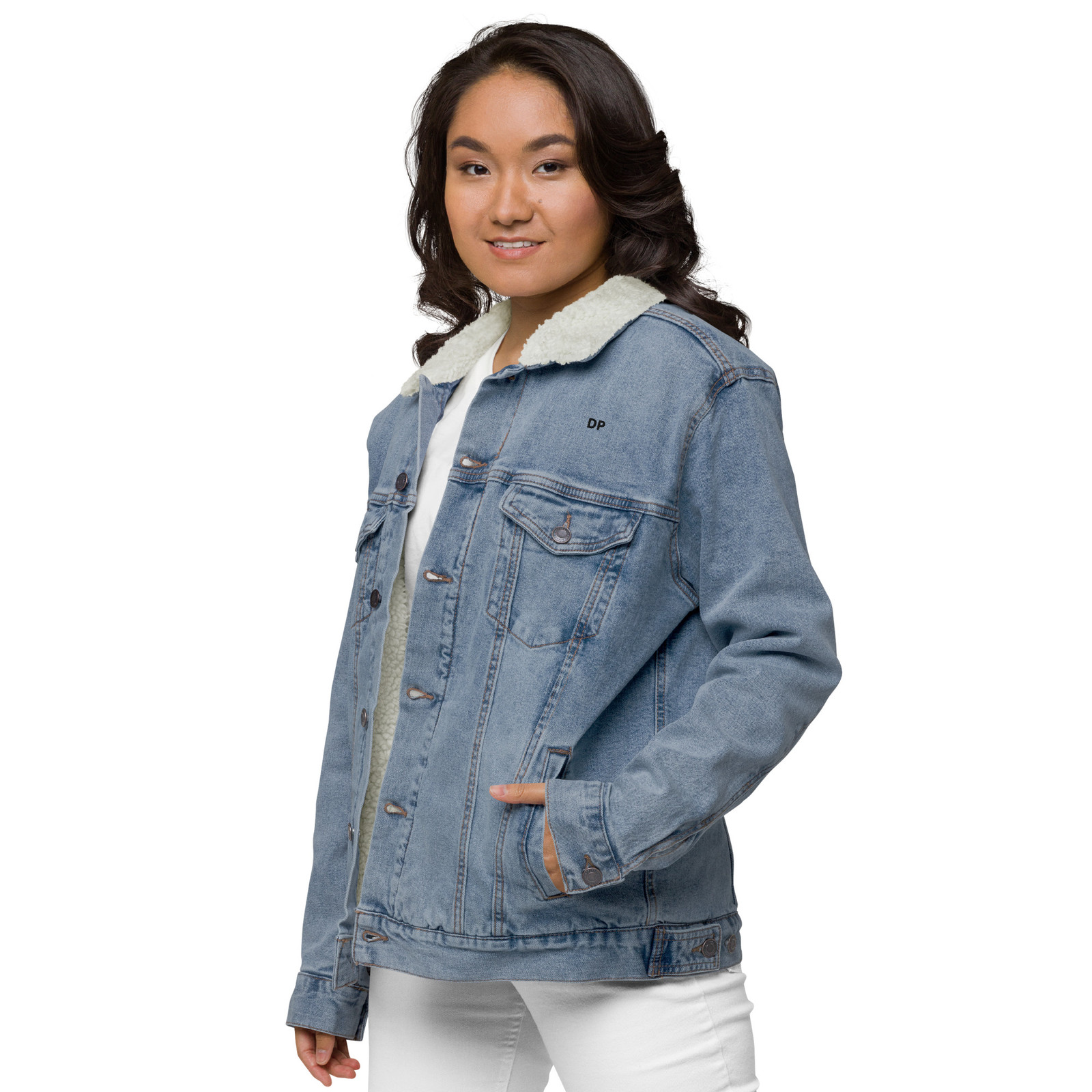 Monogrammed Sherpa Denim Jacket Monogrammed Sherpa Denim Jacket — Sherpa Denim Jacket Outfits 2027