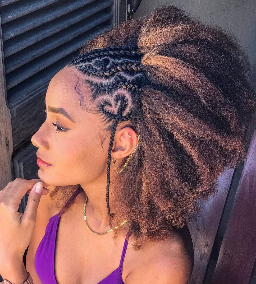 Braided Heart Puff Braided Heart Puff — Puff Hairstyles Natural Hair 2027
