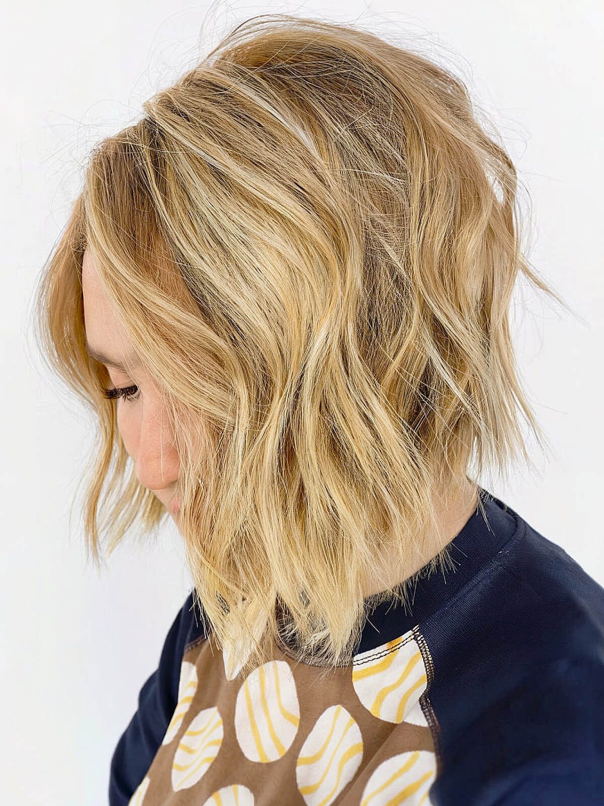 Angled Lob With Face-Framing Bangs — Angled Lob 2027