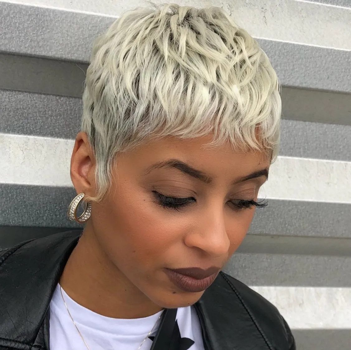 Tousled Platinum Fine Pixie — Pixie Cut 2027 for Black Women