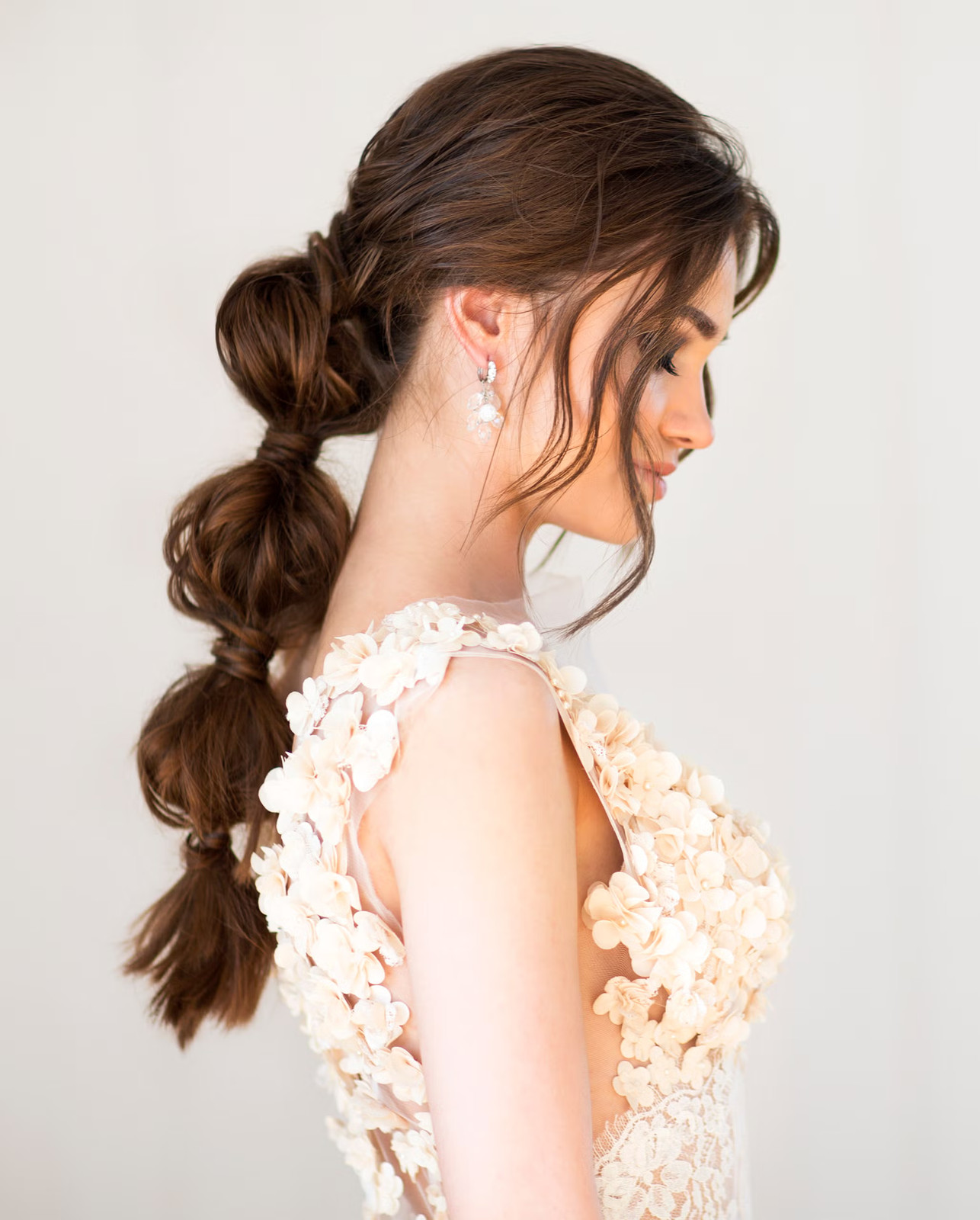 Medium Brown Bubble Ponytail Medium Brown Bubble Ponytail — Down Family Photo Hairstyles 2027