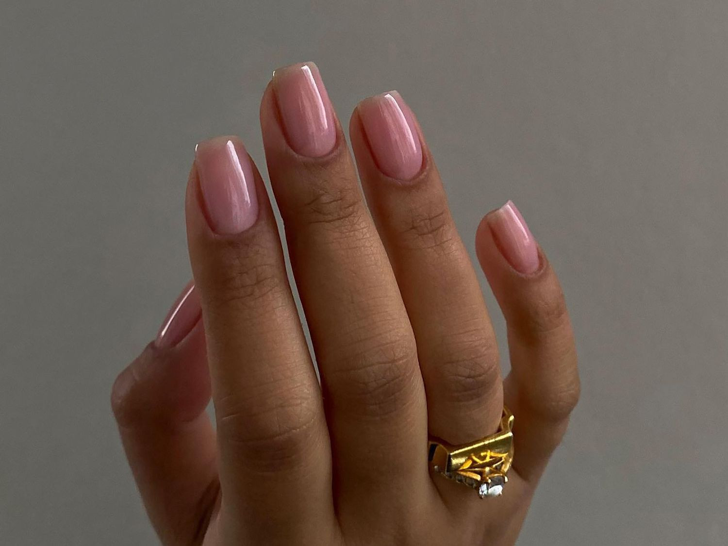 None Sheer Pink Glossy Short Square None Sheer Pink Glossy Short Square — Clean BB Cream Nails 2027
